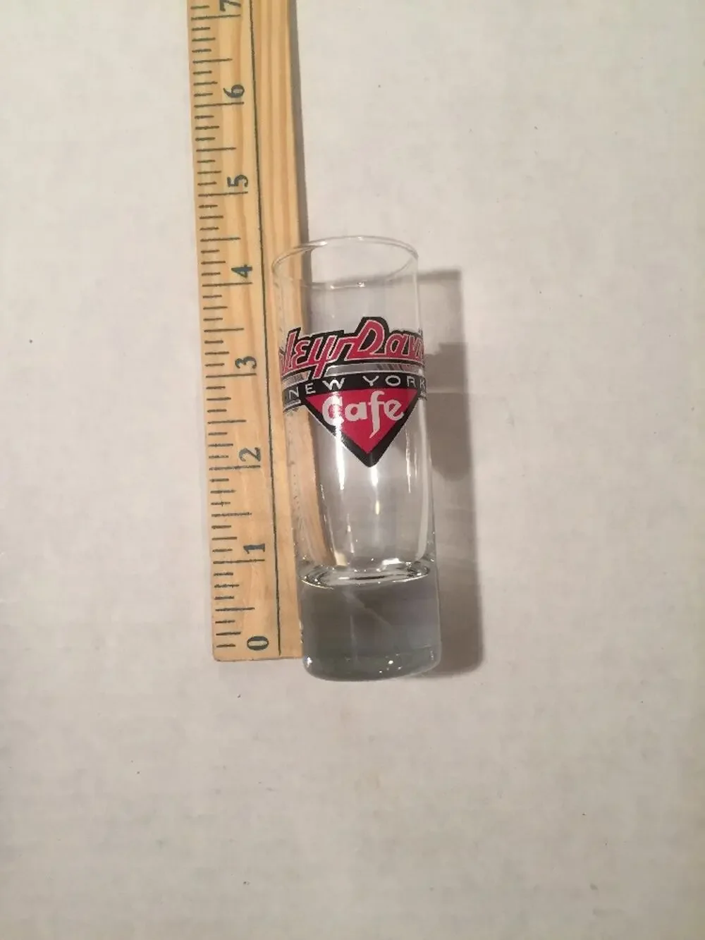 Harley Davidson New York Cafe double shot glass vintage collectible 4